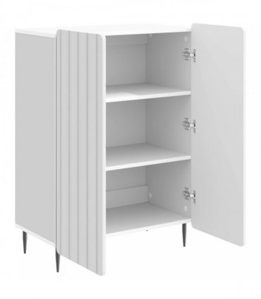 vidaXL Sideboard High Gloss White 66 x 34.5 x 92 cm Engineered Wood — V0672158251
