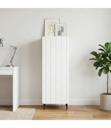 vidaXL Sideboard High Gloss White 34.5 x 33 x 92 cm Engineered Wood