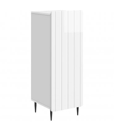 vidaXL Sideboard High Gloss White 34.5 x 33 x 92 cm Engineered Wood