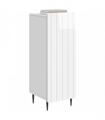 vidaXL Sideboard High Gloss White 34.5 x 33 x 92 cm Engineered Wood