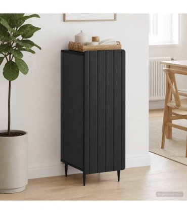 vidaXL Sideboard Black 34.5 x 33 x 92 cm Engineered Wood