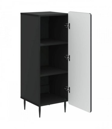 vidaXL Sideboard Black 34.5 x 33 x 92 cm Engineered Wood