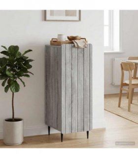 vidaXL Sideboard Grey Sonoma 34.5 x 33 x 92 cm Engineered Wood