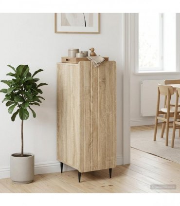 vidaXL Sideboard Sonoma Oak 34.5 x 33 x 92 cm Engineered Wood