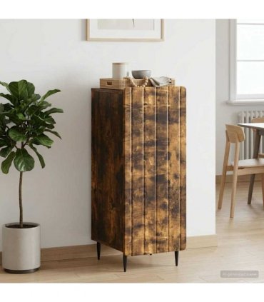 vidaXL Sideboard Smoked Oak 34.5 x 33 x 92 cm Engineered Wood