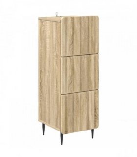 vidaXL Drawer Cabinet Sonoma Oak 33 x 34.5 x 92 cm Engineered Wood
