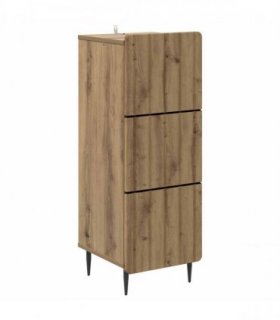 vidaXL Drawer Cabinet Artisan Oak 33 x 34.5 x 92 cm Engineered Wood