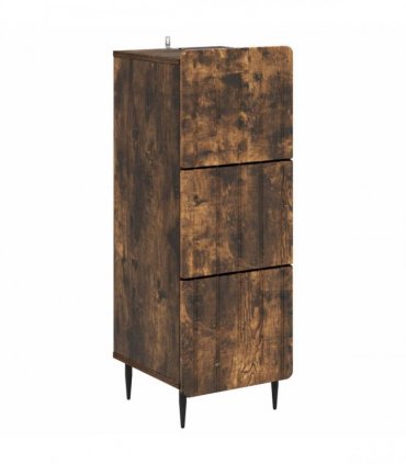 vidaXL Drawer Cabinet Smoked Oak 33 x 34.5 x 92 cm Engineered Wood