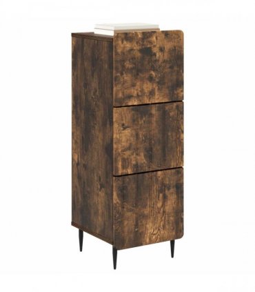 vidaXL Drawer Cabinet Smoked Oak 33 x 34.5 x 92 cm Engineered Wood