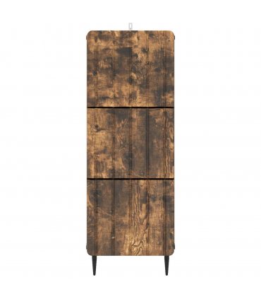 vidaXL Drawer Cabinet Smoked Oak 33 x 34.5 x 92 cm Engineered Wood