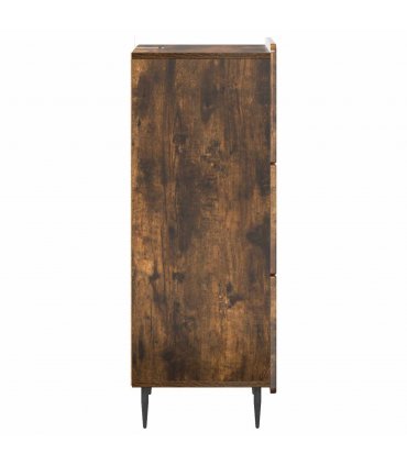 vidaXL Drawer Cabinet Smoked Oak 33 x 34.5 x 92 cm Engineered Wood