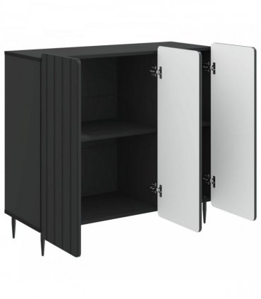 vidaXL Sideboard Black 89 x 34.5 x 82 cm Engineered Wood