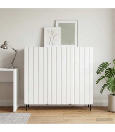vidaXL Sideboard High Gloss White 89 x 34.5 x 82 cm Engineered Wood