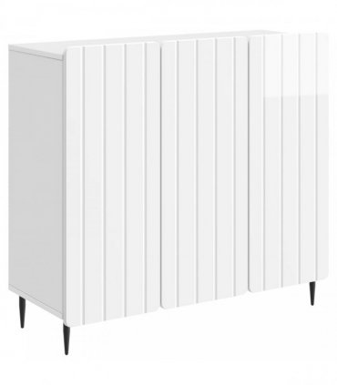 vidaXL Sideboard High Gloss White 89 x 34.5 x 82 cm Engineered Wood