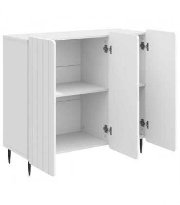 vidaXL Sideboard High Gloss White 89 x 34.5 x 82 cm Engineered Wood