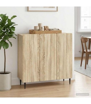 vidaXL Sideboard Sonoma Oak 89 x 34.5 x 82 cm Engineered Wood