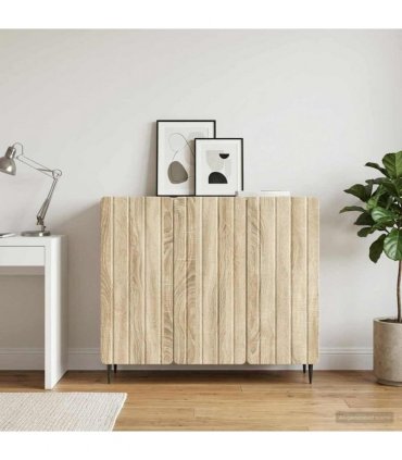 vidaXL Sideboard Sonoma Oak 89 x 34.5 x 82 cm Engineered Wood