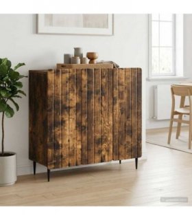 vidaXL Sideboard Smoked Oak 89 x 34.5 x 82 cm Engineered Wood