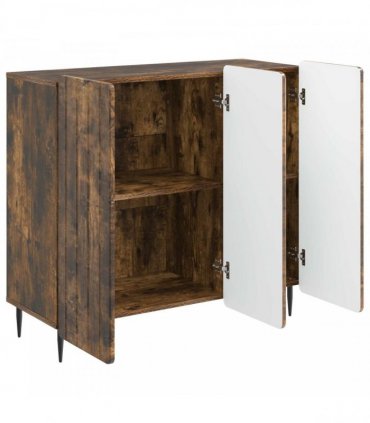 vidaXL Sideboard Smoked Oak 89 x 34.5 x 82 cm Engineered Wood