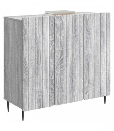 vidaXL Sideboard Grey Sonoma 89 x 34.5 x 82 cm Engineered Wood