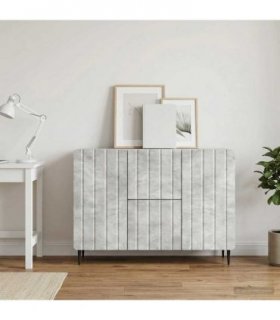 vidaXL Sideboard Concrete Grey 89 x 34.5 x 62 cm Engineered Wood