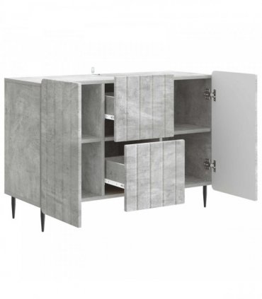 vidaXL Sideboard Concrete Grey 89 x 34.5 x 62 cm Engineered Wood