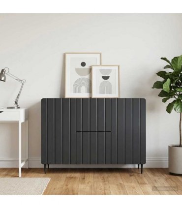 vidaXL Sideboard with Drawer Black 89 x 34.5 x 62 cm Engineered Wood