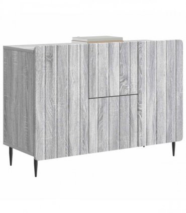 vidaXL Sideboard Grey Sonoma 89 x 34.5 x 62 cm Engineered Wood