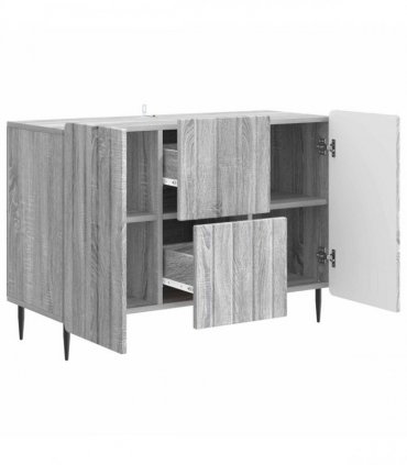 vidaXL Sideboard Grey Sonoma 89 x 34.5 x 62 cm Engineered Wood