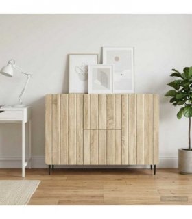 vidaXL Sideboard Sonoma Oak 89 x 34.5 x 62 cm Engineered Wood