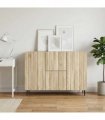 vidaXL Sideboard Sonoma Oak 89 x 34.5 x 62 cm Engineered Wood