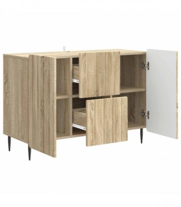 vidaXL Sideboard Sonoma Oak 89 x 34.5 x 62 cm Engineered Wood