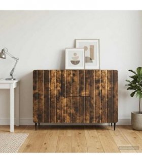 vidaXL Sideboard Smoked Oak 89 x 34.5 x 62 cm Engineered Wood