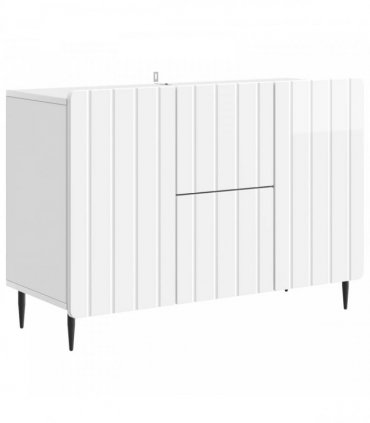 vidaXL Sideboard High Gloss White 89 x 34.5 x 62 cm Engineered Wood