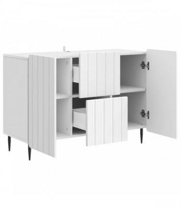 vidaXL Sideboard High Gloss White 89 x 34.5 x 62 cm Engineered Wood