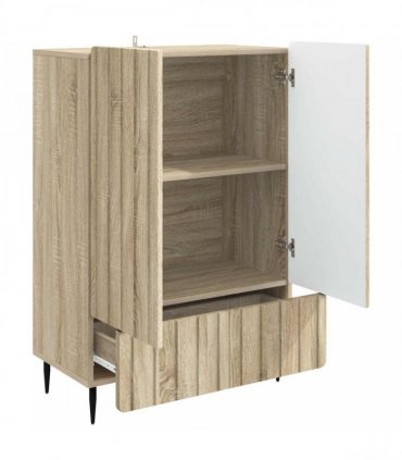 vidaXL Sideboard Sonoma Oak 66 x 34.5 x 97 cm Engineered Wood