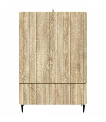 vidaXL Sideboard Sonoma Oak 66 x 34.5 x 97 cm Engineered Wood