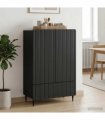 vidaXL Sideboard with Drawer Black 66 x 34.5 x 97 cm Engineered Wood