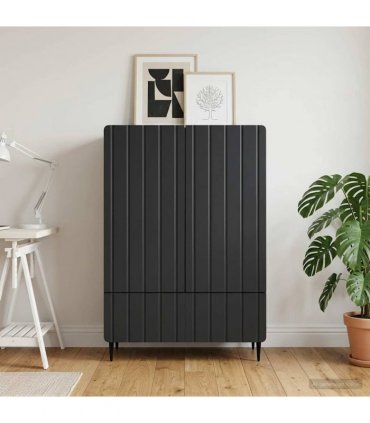 vidaXL Sideboard with Drawer Black 66 x 34.5 x 97 cm Engineered Wood