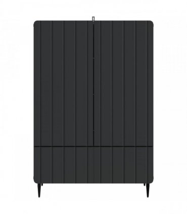 vidaXL Sideboard with Drawer Black 66 x 34.5 x 97 cm Engineered Wood