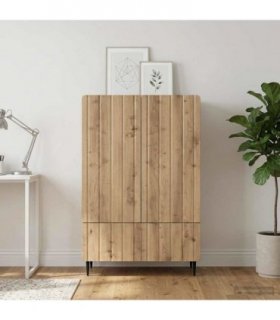 vidaXL Sideboard Artisan Oak 66 x 34.5 x 97 cm Engineered Wood