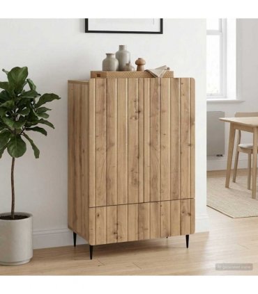 vidaXL Sideboard Artisan Oak 66 x 34.5 x 97 cm Engineered Wood