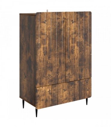 vidaXL Sideboard Smoked Oak 66 x 34.5 x 97 cm Engineered Wood