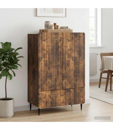 vidaXL Sideboard Smoked Oak 66 x 34.5 x 97 cm Engineered Wood