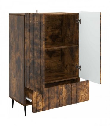 vidaXL Sideboard Smoked Oak 66 x 34.5 x 97 cm Engineered Wood