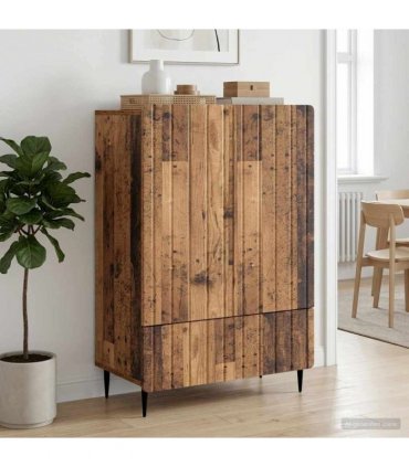 vidaXL Sideboard Old Wood 66 x 34.5 x 97 cm Engineered Wood