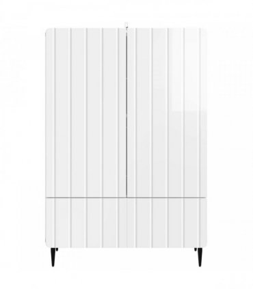 vidaXL Sideboard High Gloss White 66 x 34.5 x 97 cm Engineered Wood