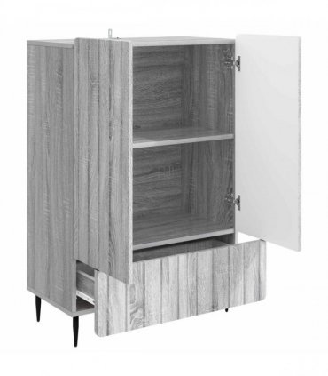 vidaXL Sideboard Grey Sonoma 66 x 34.5 x 97 cm Engineered Wood