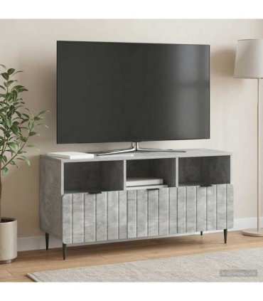 vidaXL TV Cabinet Concrete Grey 102 x 34.5 x 50 cm Engineered Wood — V0672158302