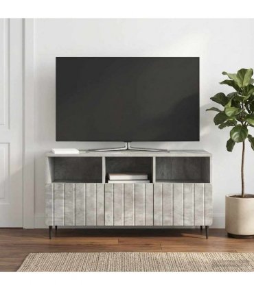 vidaXL TV Cabinet Concrete Grey 102 x 34.5 x 50 cm Engineered Wood — V0672158302